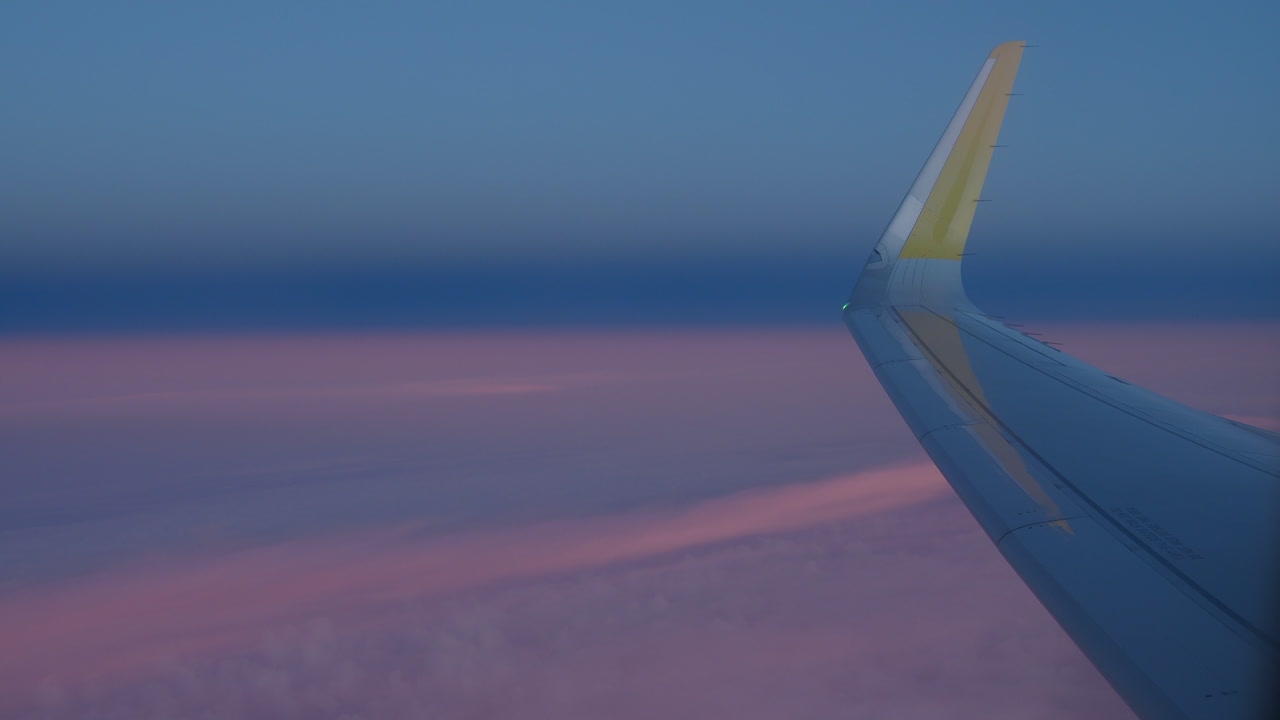 вид из окна самолета