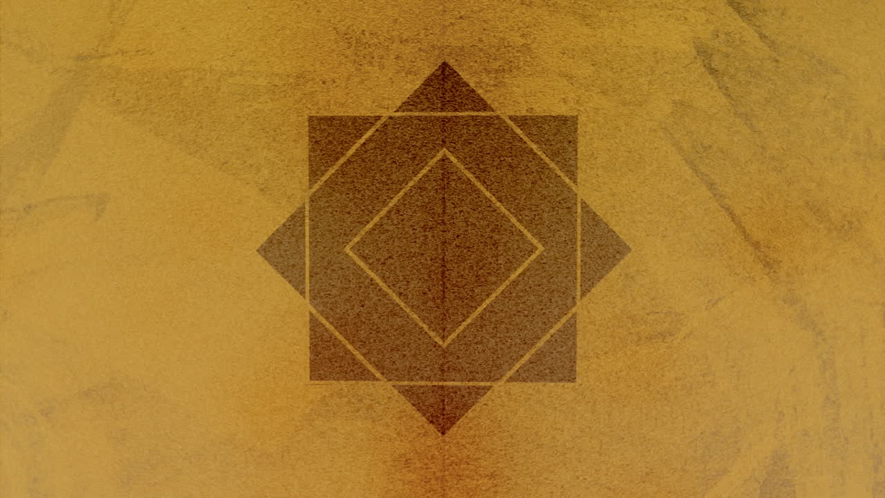 텍스처 된 갈색 배경에 대한 사각형 및 다이아몬드 디자인