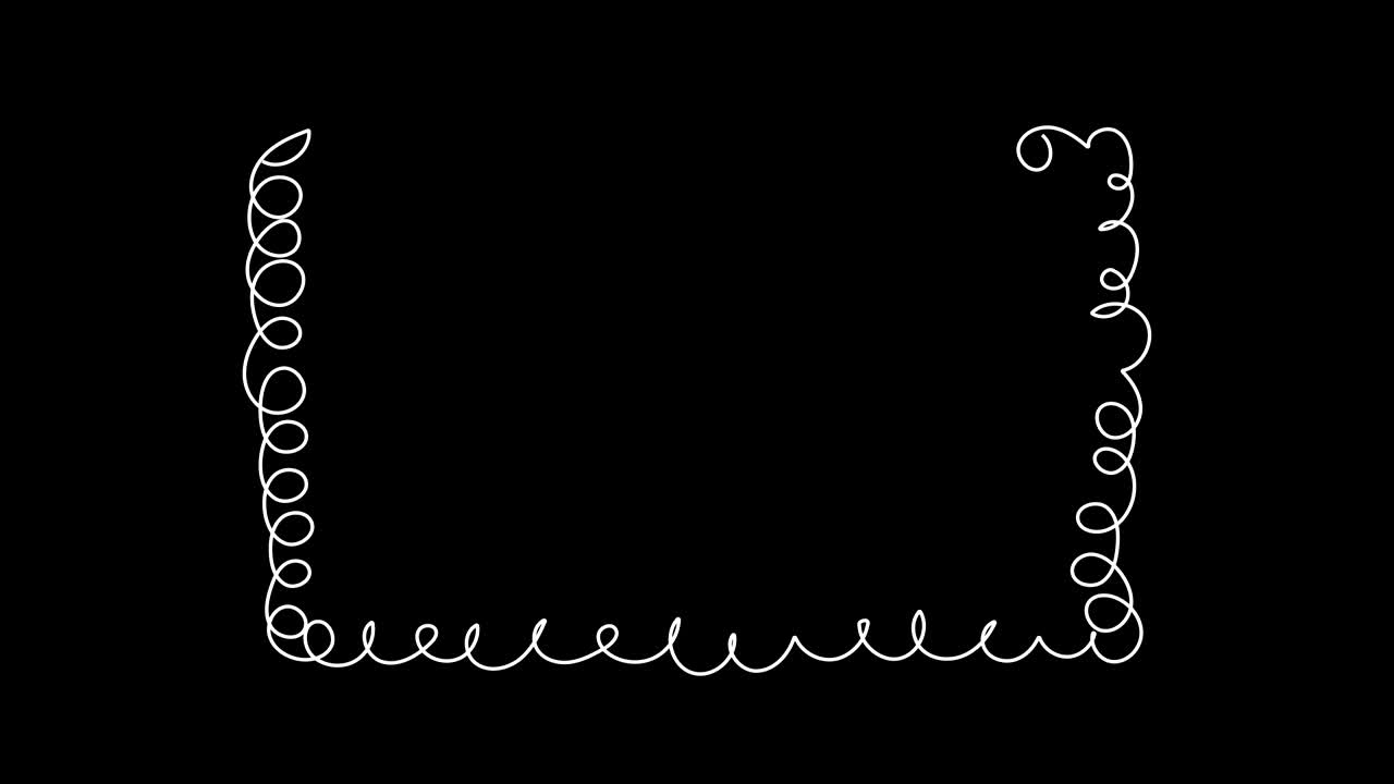 손으로 그려진 사각형 프레임, 로고 디자인 요소, 모션 그래픽 비디오