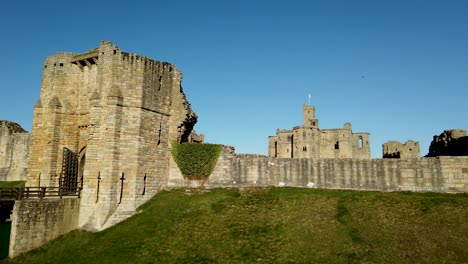 Warkworth-Castle-In-Northumberland,-England,-Vereinigtes-Königreich