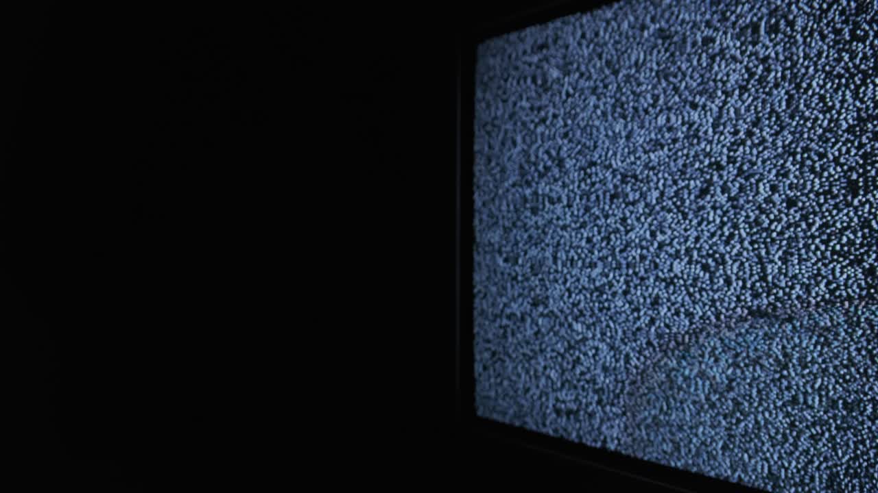 Rumore statico TV, Segnale analogico, Schermo vintage.