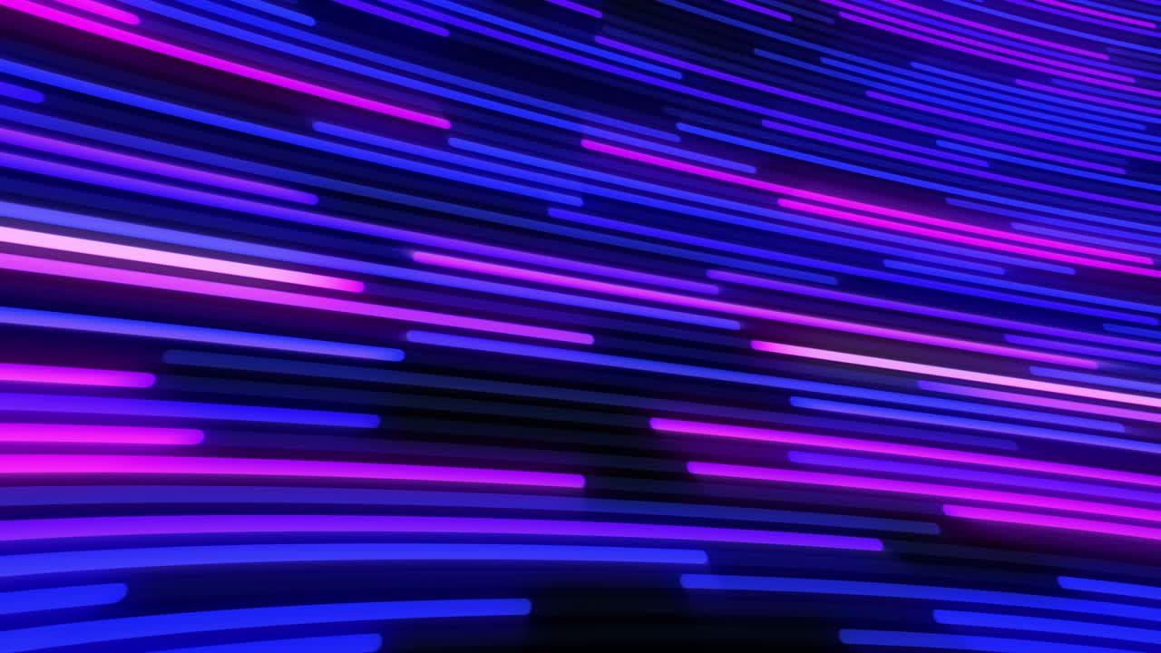 líneas en movimiento de neón, animación abstracta