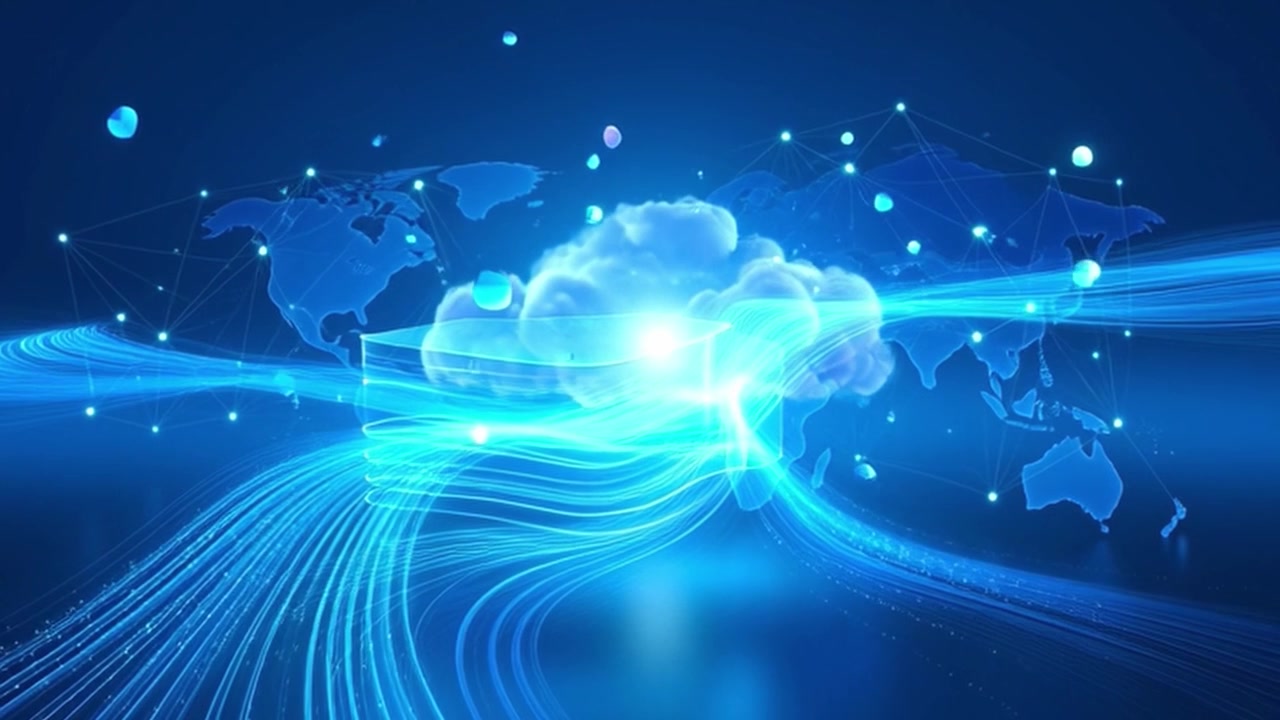 Digital Cloud Computing Network with Global Data Flow