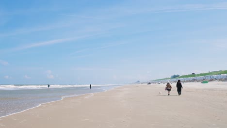 beach walk on a sunny day