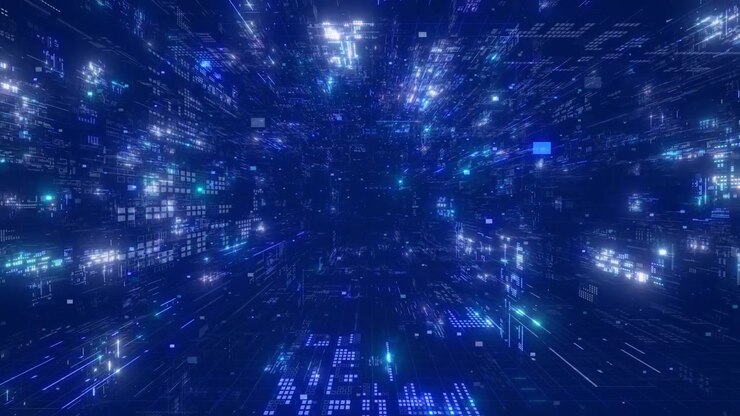 Volare Attraverso un Tunnel di Dati nel Ciberspazio Digitale