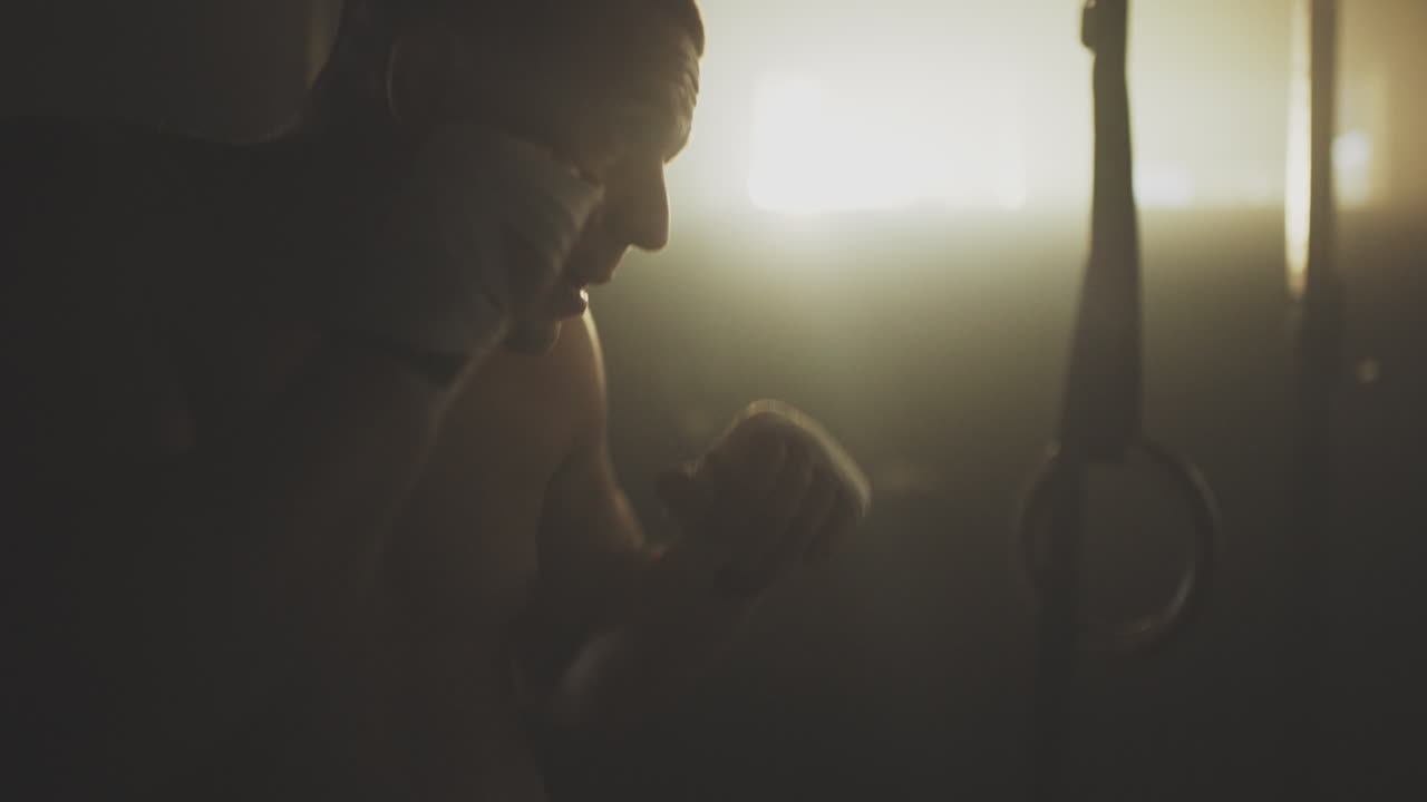 silueta de entrenamiento de boxeo