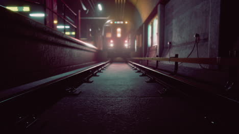 empty old subway train station