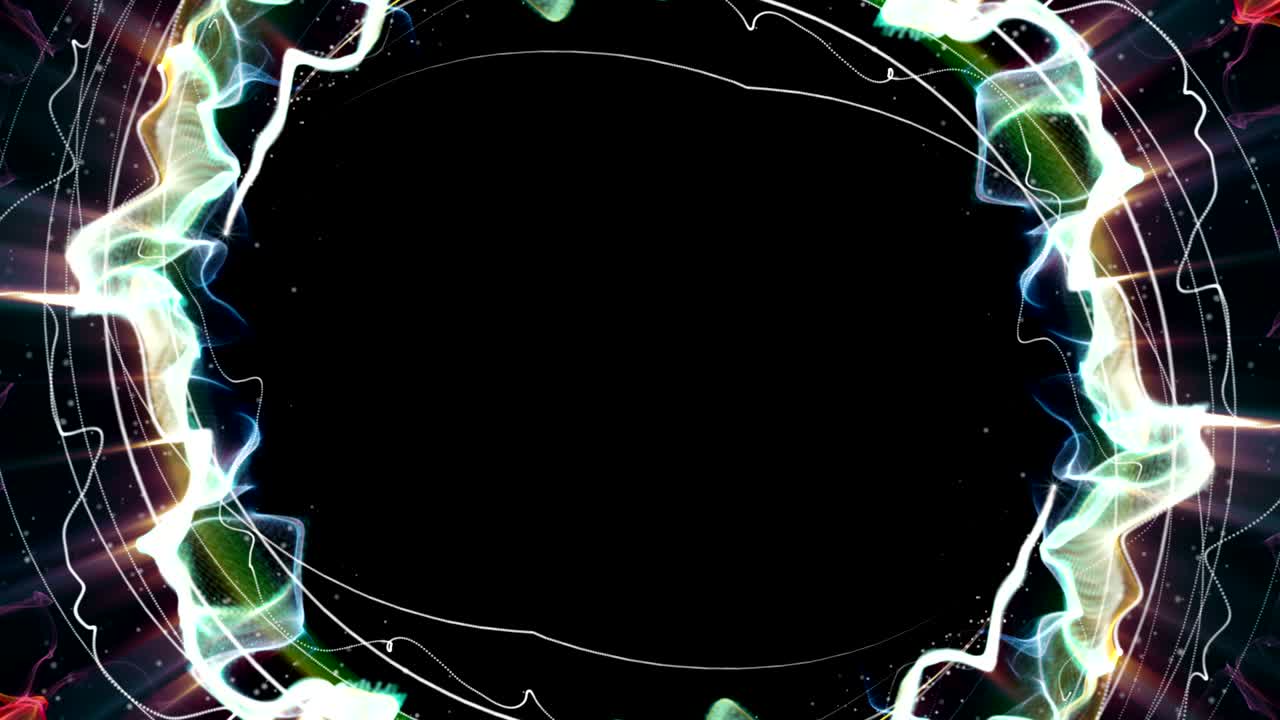 las partículas mágicas anillo fondo abstracto, animación, renderización, bucle