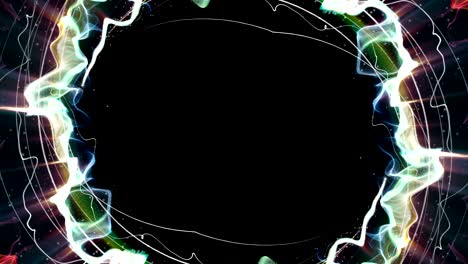 las partículas mágicas anillo fondo abstracto, animación, renderización, bucle