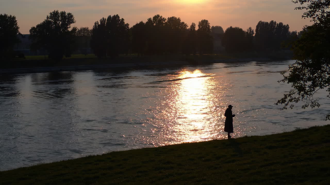 Sunset Stroll by the River