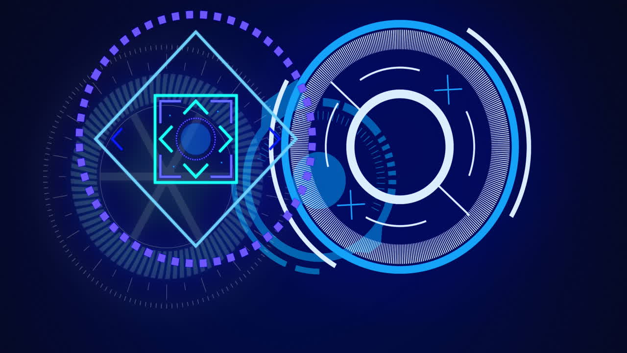 animazione di scansioni e elaborazione dei dati su schermo digitale