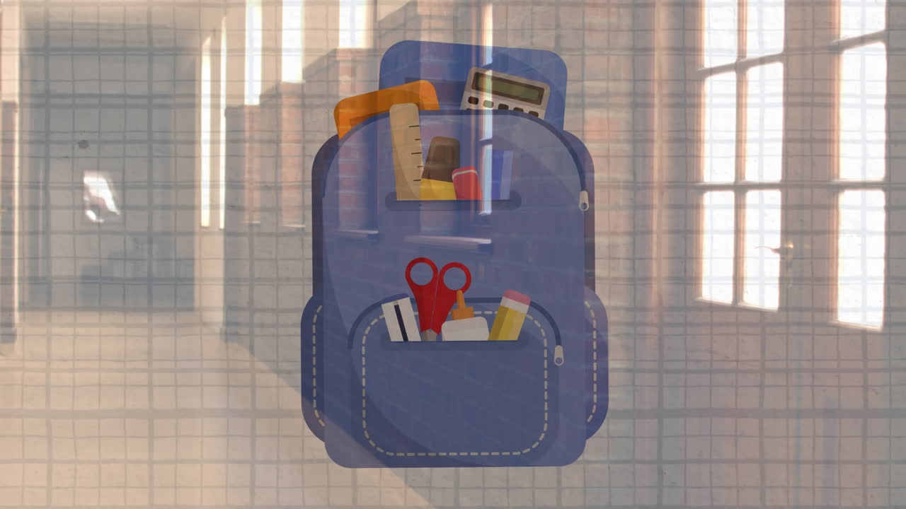 학교 복도 에 대한 학교 가방 패크 아이콘