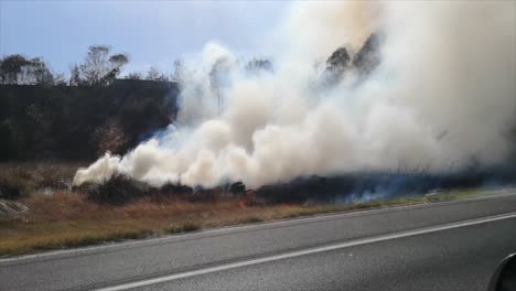 Grasfeuer-Außerhalb-Melbourne-Australien-Aus