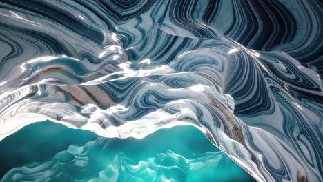 abstract wavy marble texture in blue and white