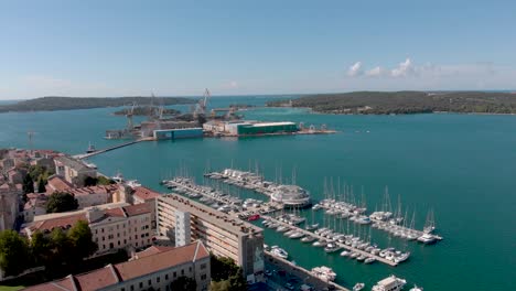 adriatic sea boat harbor - port on croatia coast