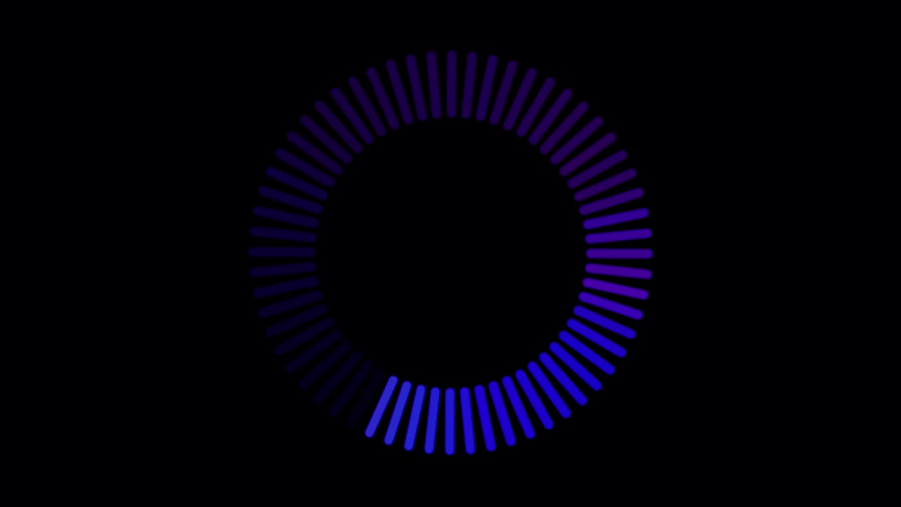 animazione colorato cerchio di caricamento isolare.