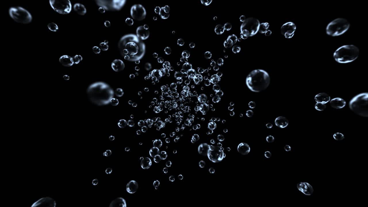 3d motion underwater bubbles cloud 4k 3d green screen loop animation backgrounds fast flowing