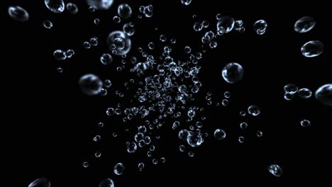 3d motion underwater bubbles cloud 4k 3d green screen loop animation backgrounds fast flowing