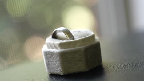 close up shot of groom's wedding ring