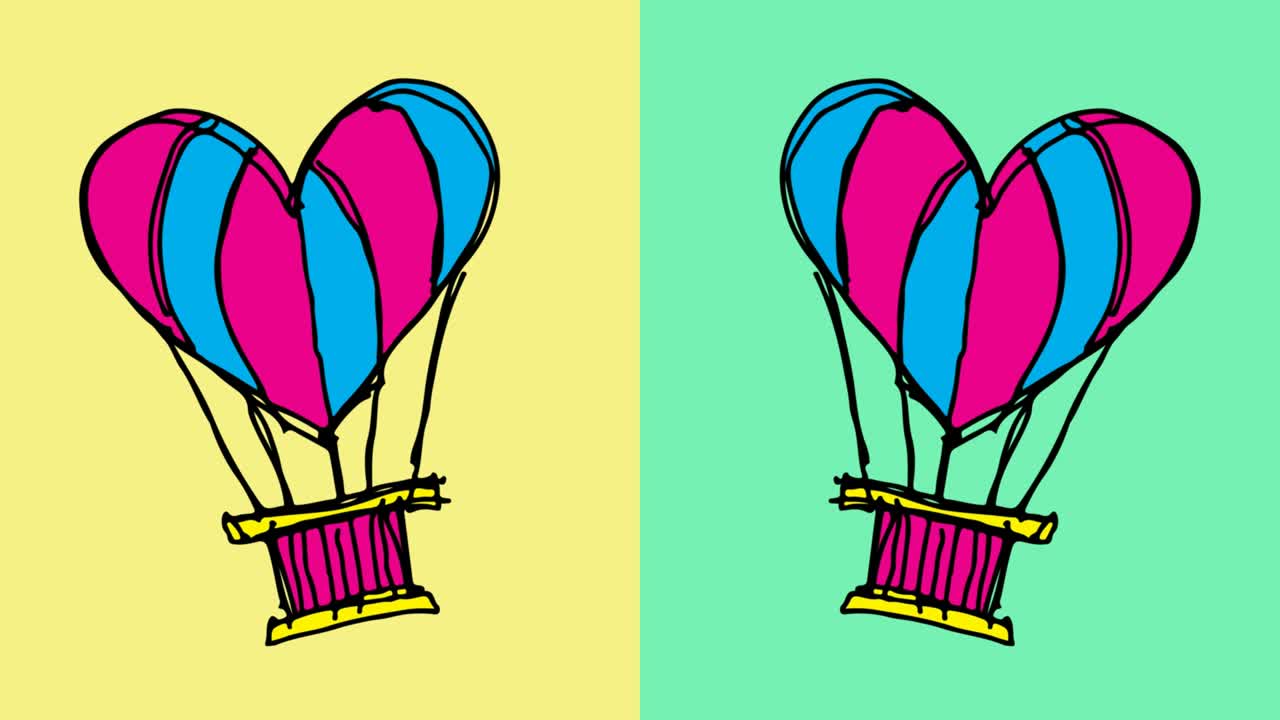 niños dibujando arte pop fondo sin costuras con el tema del amor globo