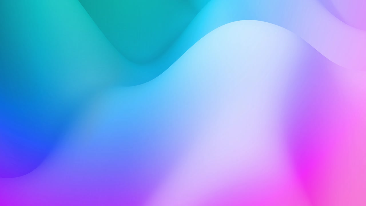 ondas multicolores abstractas. gradiente líquido de pintura con brillo interno forma colinas o picos que cambian suavemente en ciclo. hermosas transiciones de color. abstracto en bucle 4k bg