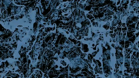 blue abstract floating particles on dark space background - closeup shot