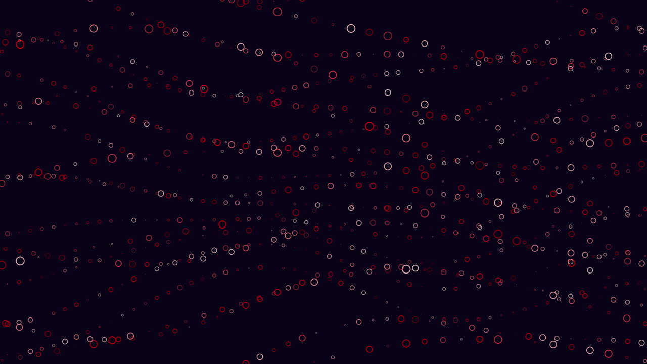 Cascade Of Crimson Dots On A Strikingly Dark Background