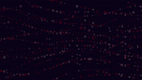 Cascade Of Crimson Dots On A Strikingly Dark Background