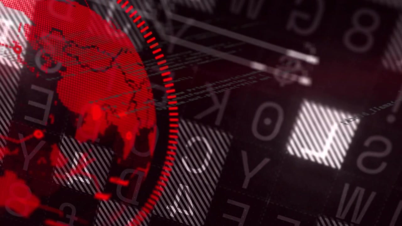 Digital Globe and Data Stream Animation