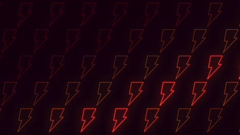 striking red lightning bolts on black bold and geometric pattern