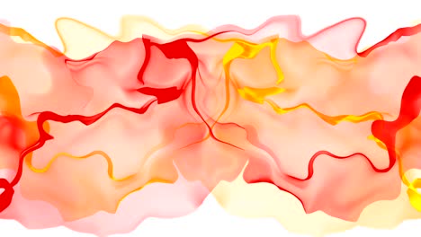 digital turbulent paint splash smoke cloud orange red soft abstract background - new unique quality colorful joyful motion dynamic video footage