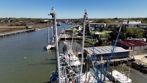 inclinación aérea hacia arriba shem creek charleston sc, carolina del sur