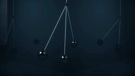 las bolas de metal se balancean en el aire sin chocar