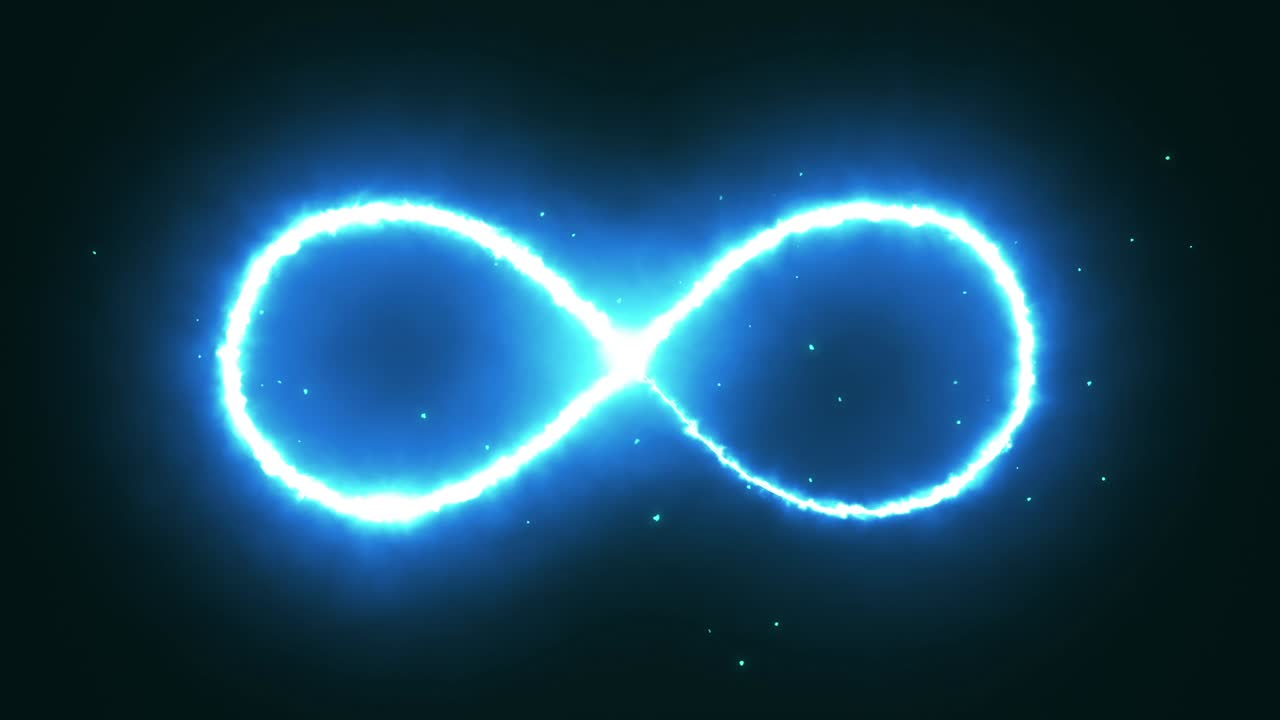 símbolo de infinito brillante