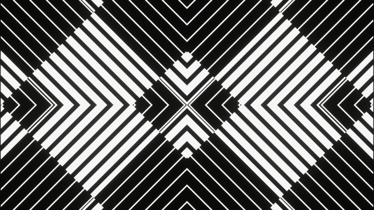 animación suave en blanco y negro de cuadrados de líneas