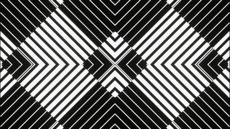 smooth black and white animation of squares of lines