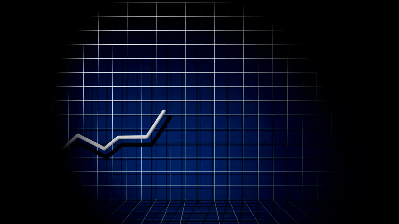 cuadros y gráficos en crecimiento sobre un fondo negro.