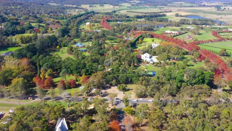 aerial footage of macedon range near honour avenue in melbourne