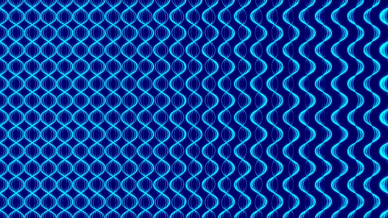Abstract Line glowing wave zigzag rotate moving illustration blue color on dark blue background seamless looping animation 4K with copy space