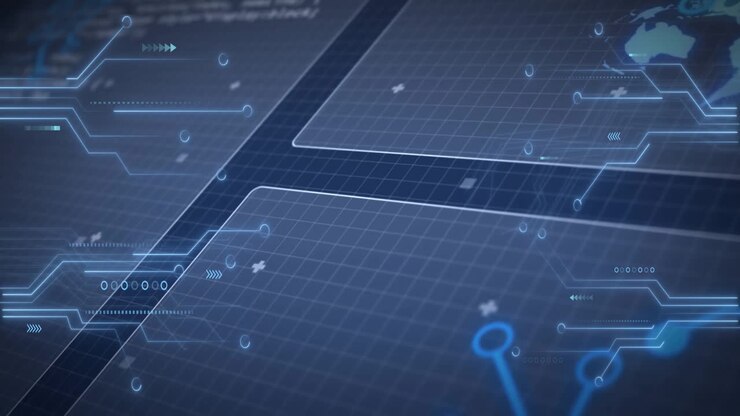 Animation of digital data processing over computer circuit board
