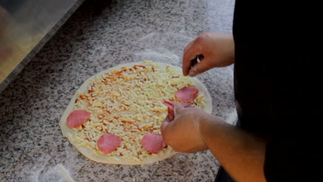 pizza baking preparation