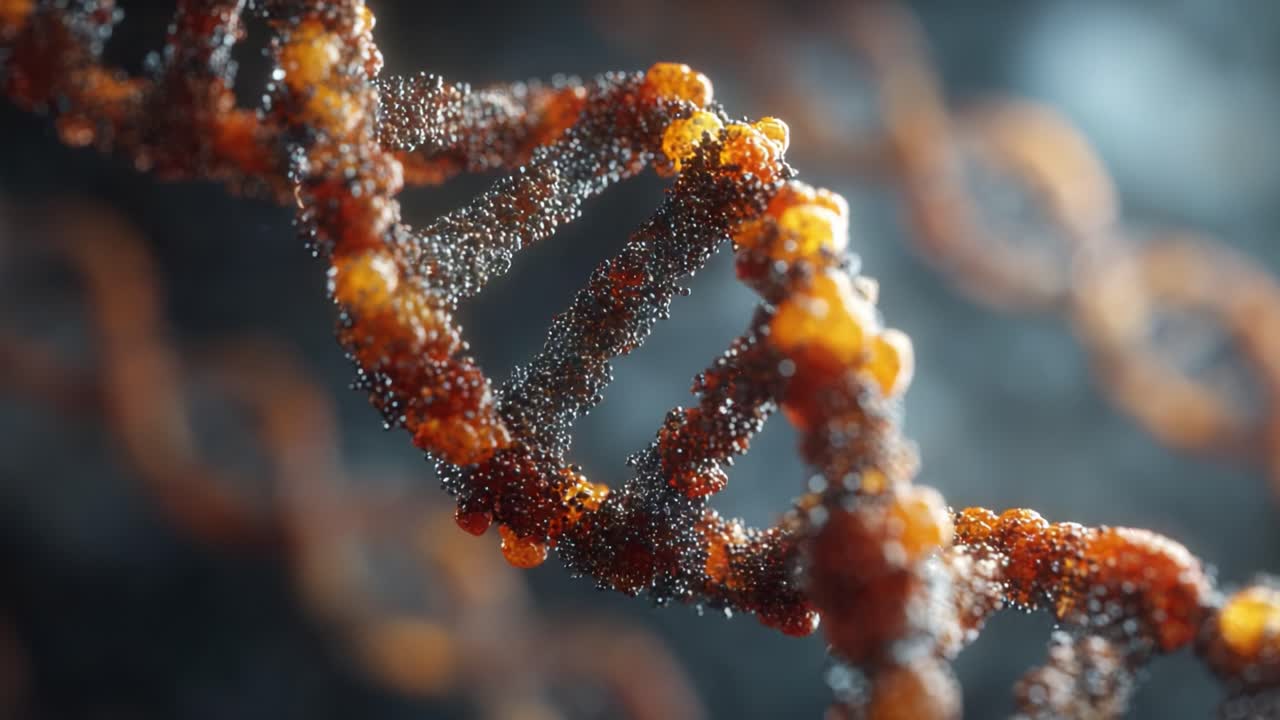 A Close-Up Exploration of DNA Structure Highlighting the Intricate Design and Molecular Composition of Genetic Material in a Stunning Visual Representation