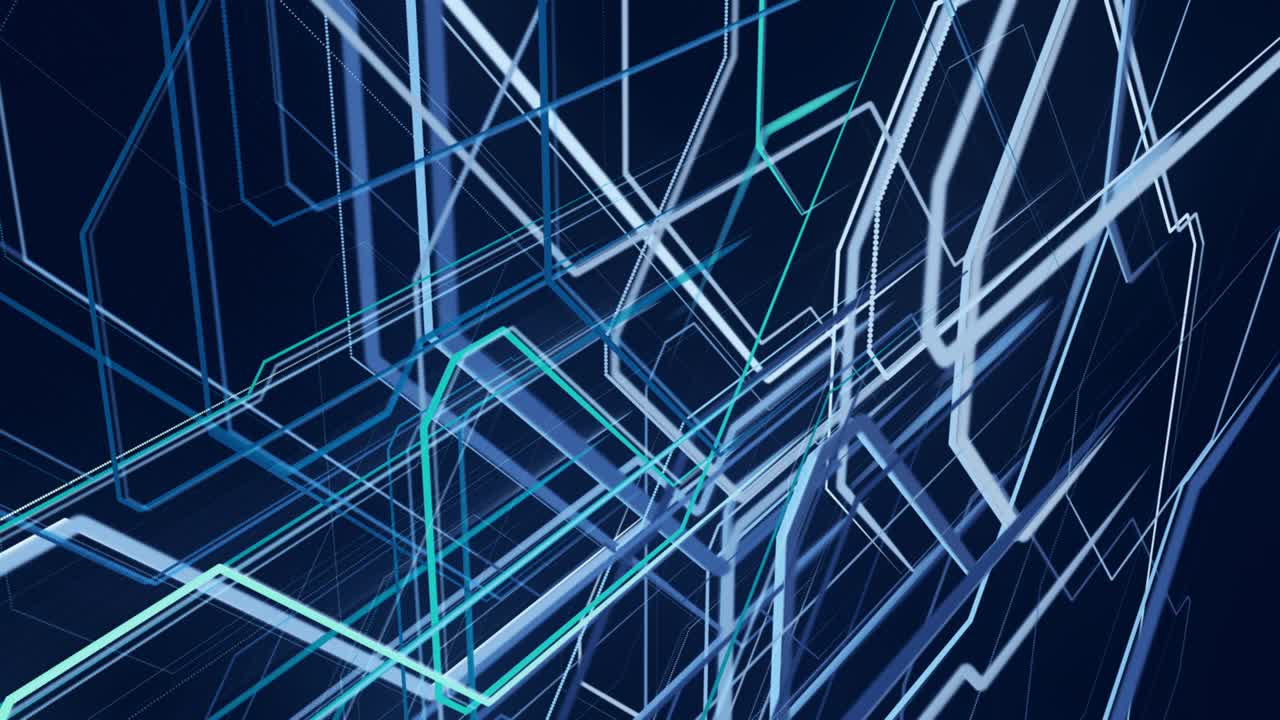 Abstract techno lines in blue colors