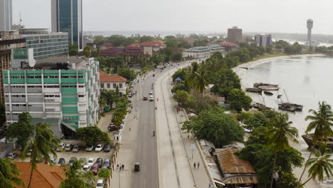 day time view traffic in posta downtown in dar es salaam city