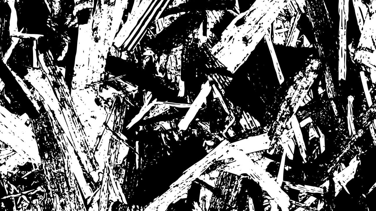 animación digital abstracta ruido blanco sobre fondo negro.