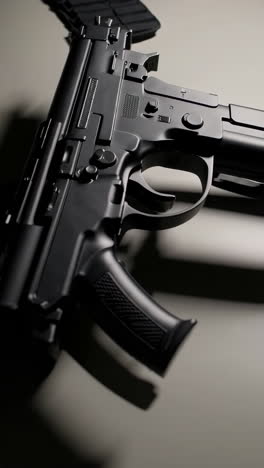 black rifle and vest