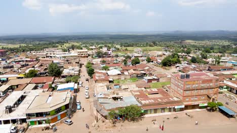 drone landing in the village of africa kenya loitokitok market of africa
