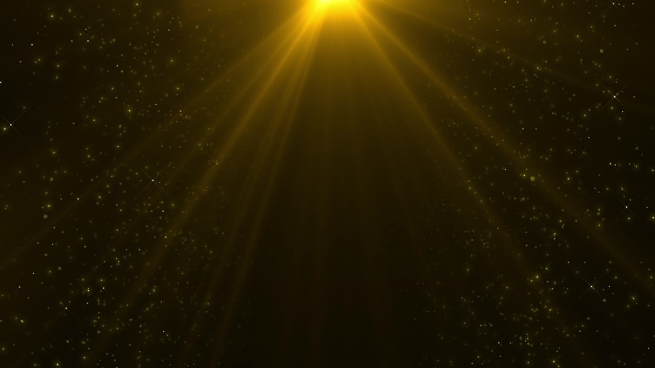 Sfondo luminoso con particelle dorate, effetti di luce a particelle sul pavimento, ideale per feste serali e allestimenti scenici