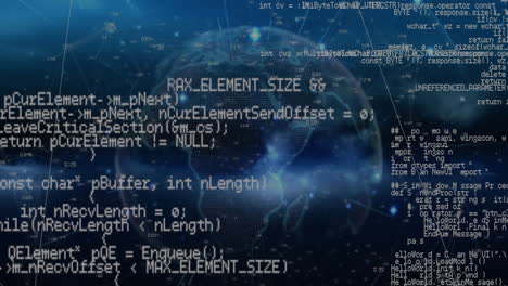 animation of data processing over globe