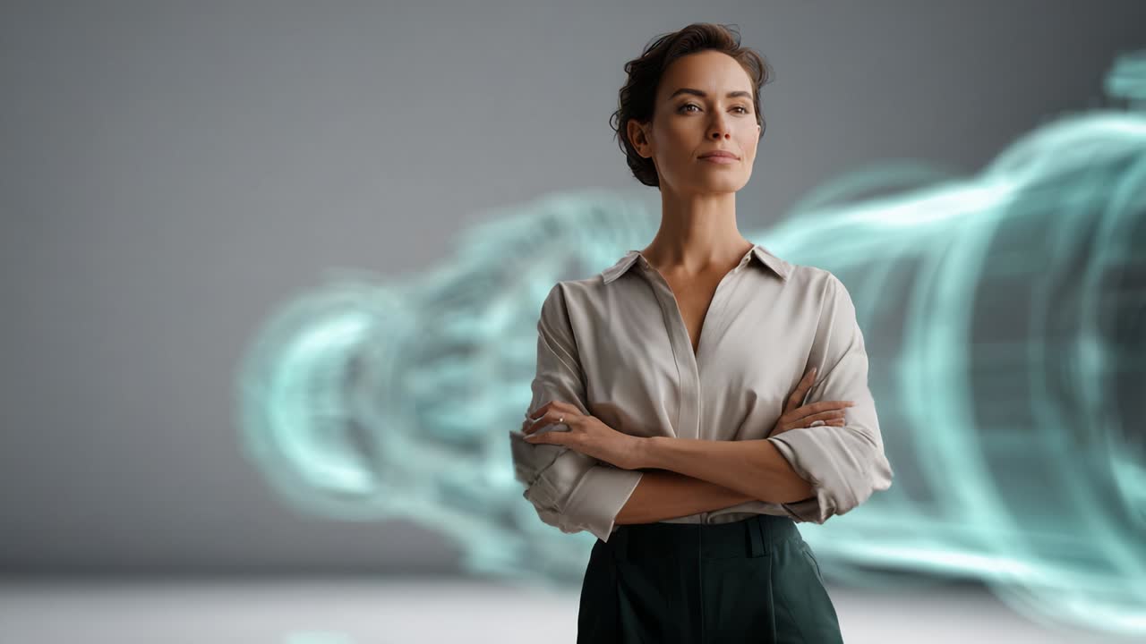 retrato de una mujer de negocios confiada